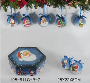 Christmas Polyfoam Ball with Color Box (#CX2448)